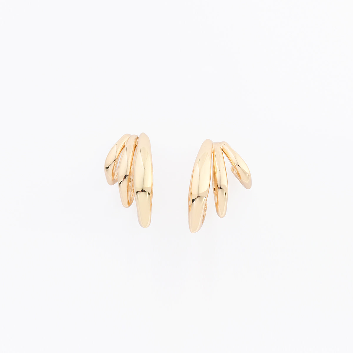 Boucles d'oreilles 3 rangs irréguliers - Collection Recyclée
