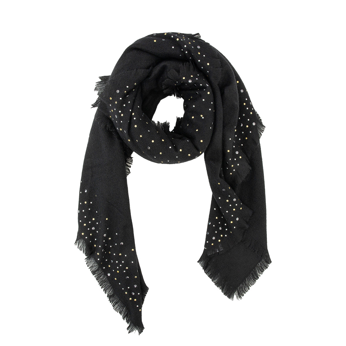 Echarpe carrée noire