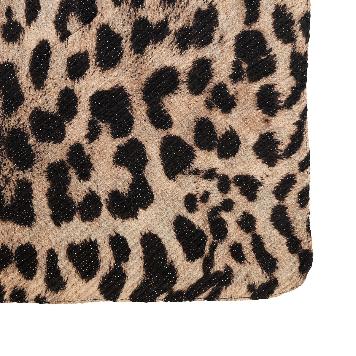 Foulard plissé motif léopard