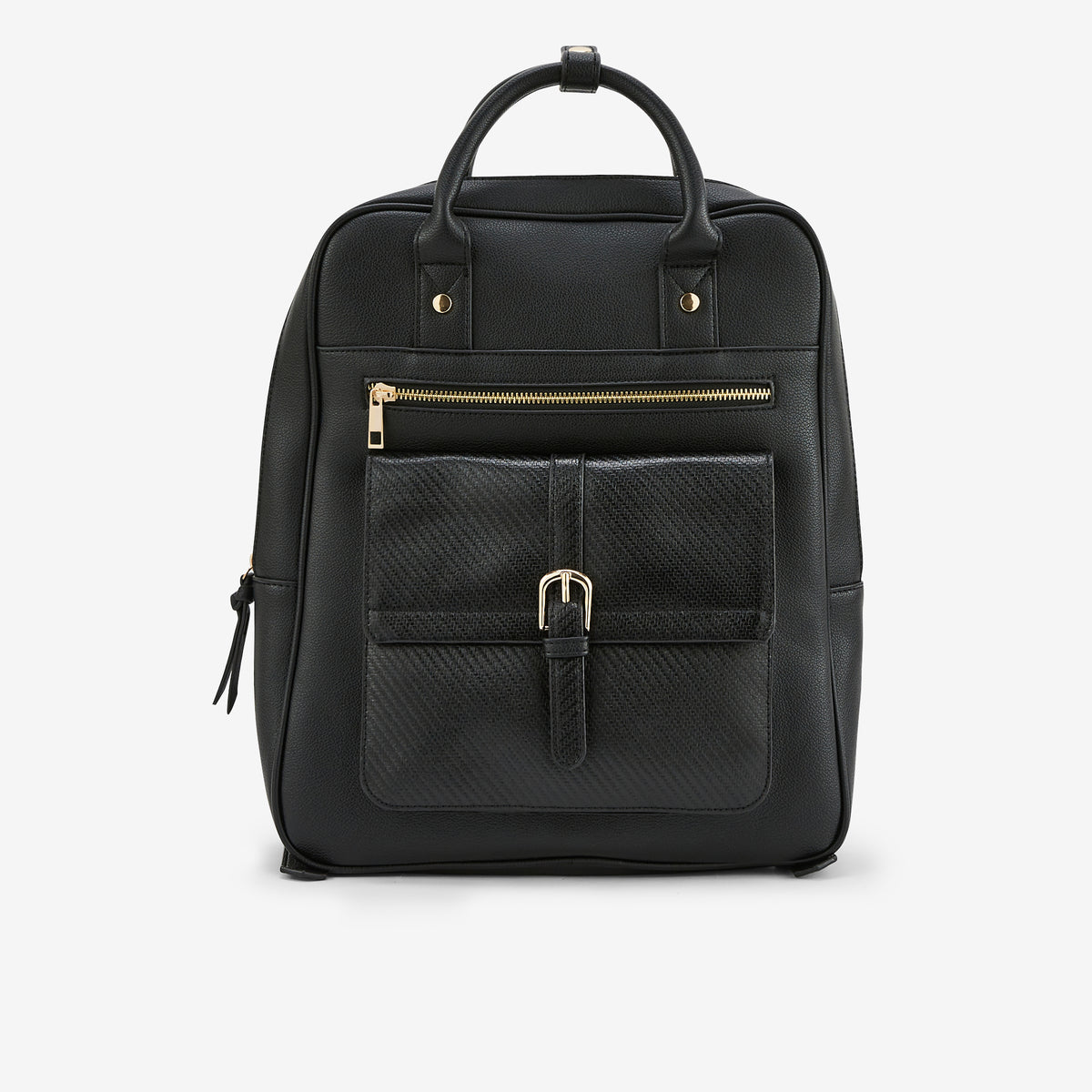 Sac à dos effet grainé noir