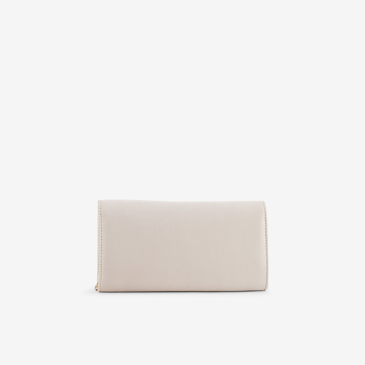 Pochette nude bi matière avec nœud décoratif