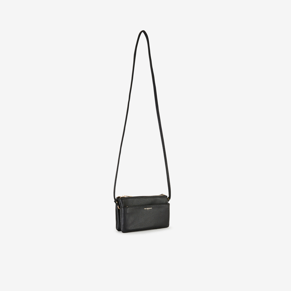 Sac multipoches noir effet grainé