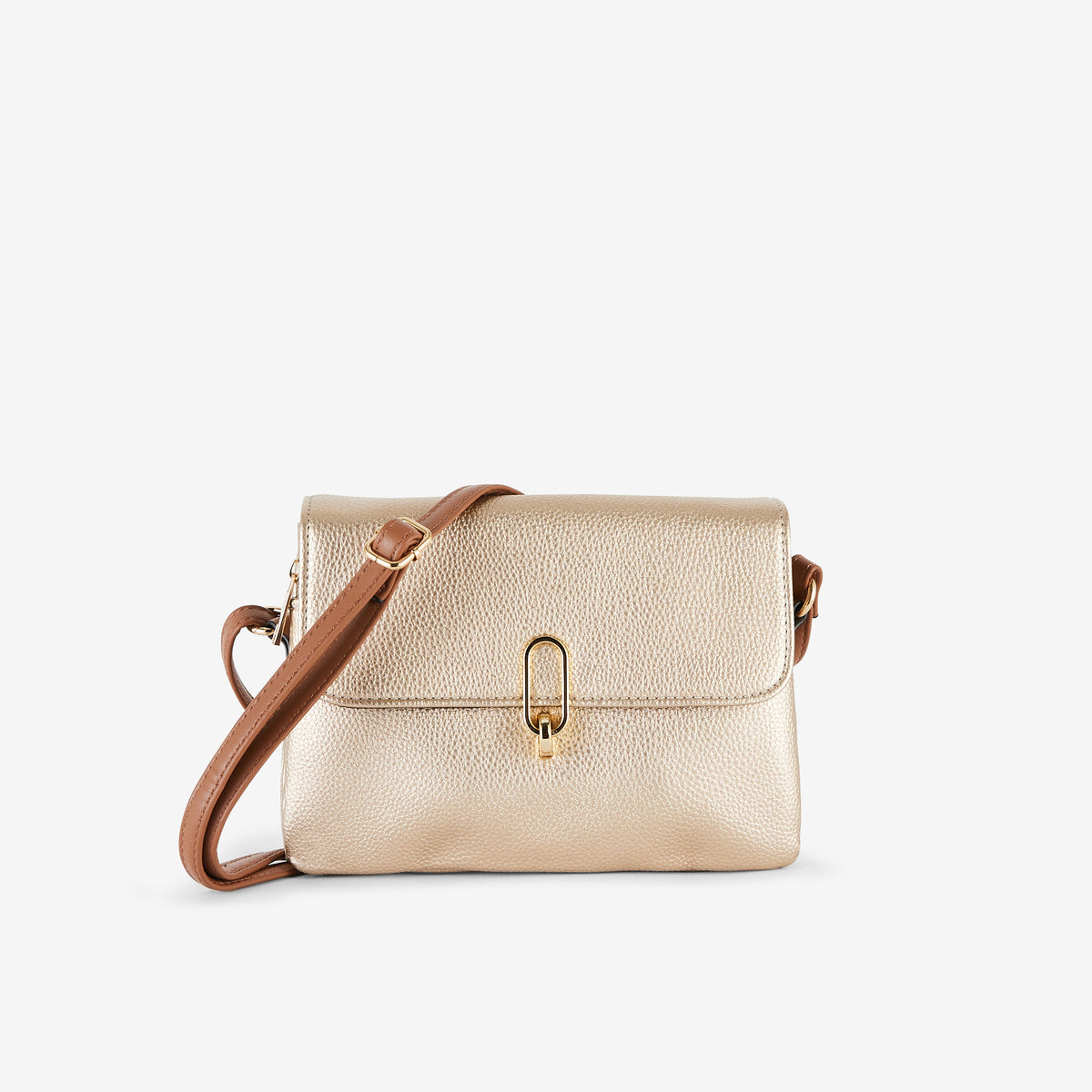 Pochette dorée effet grainé