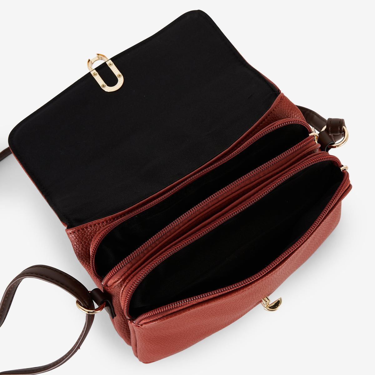 Pochette brique effet grainé