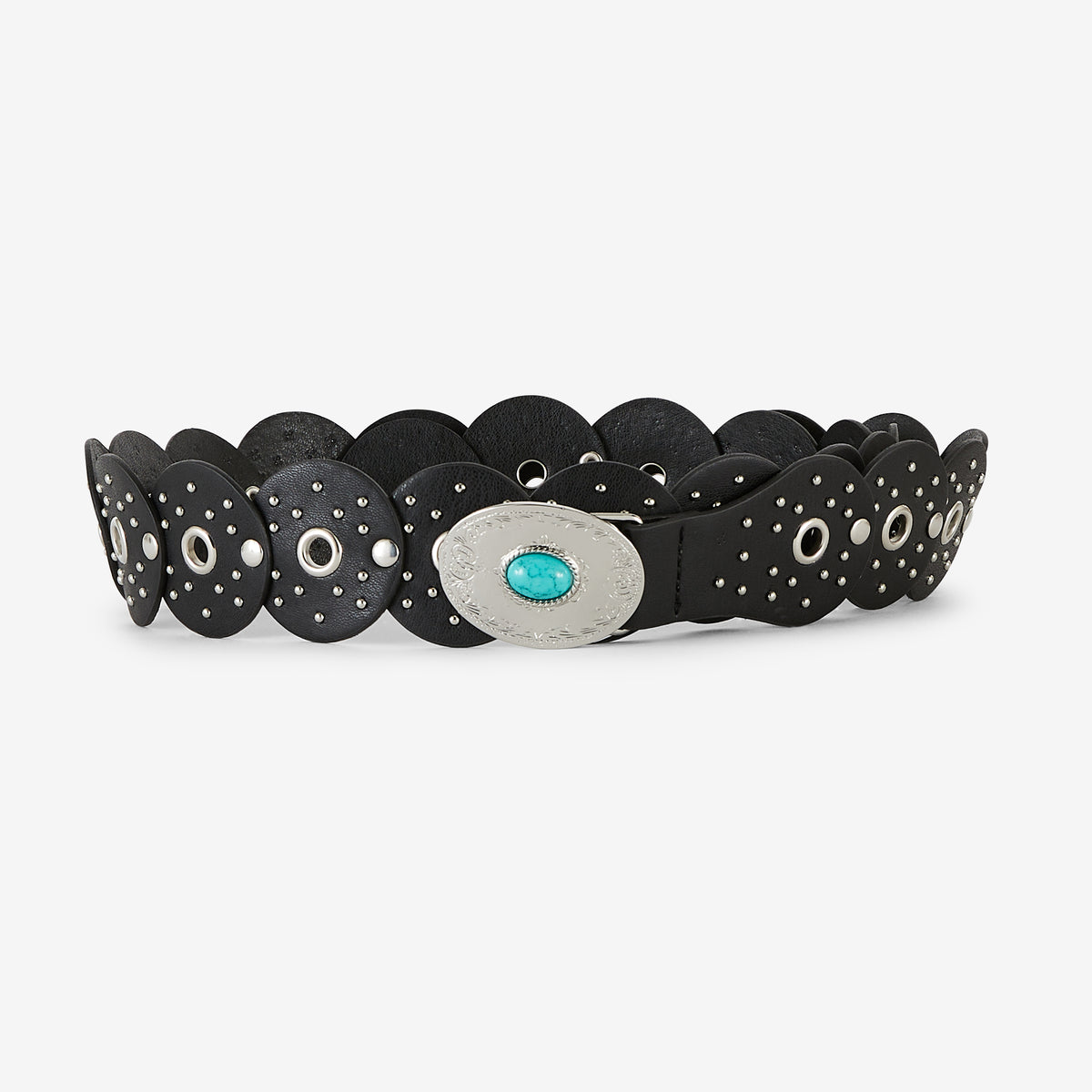 Ceinture noire cloutée