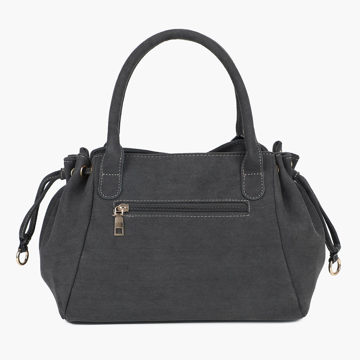 Sac bowling en suédine grise