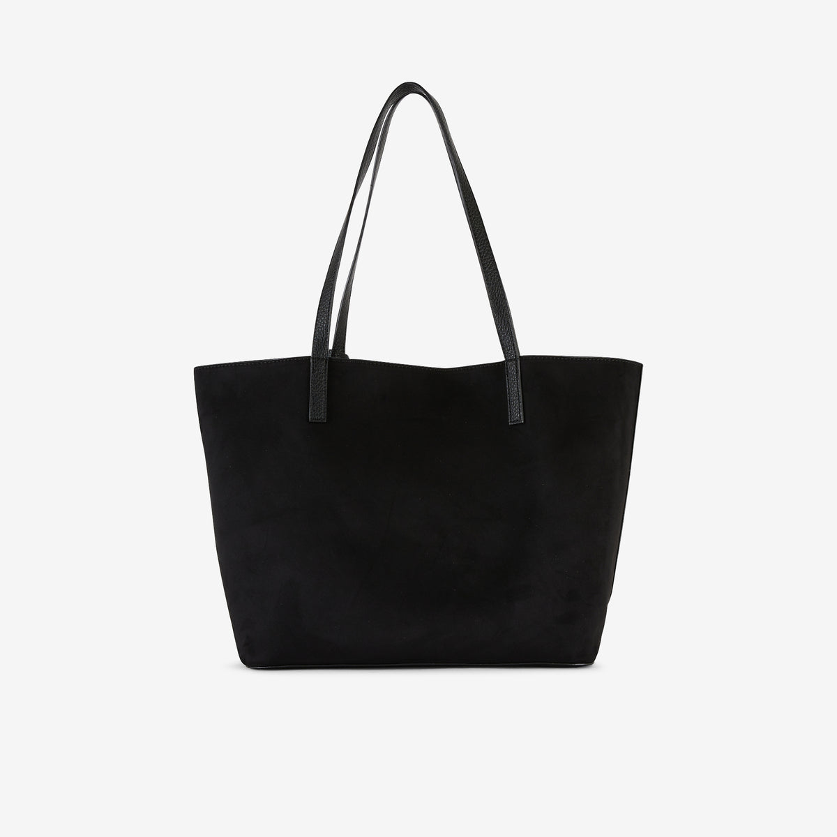 Sac cabas en suédine noir réversible
