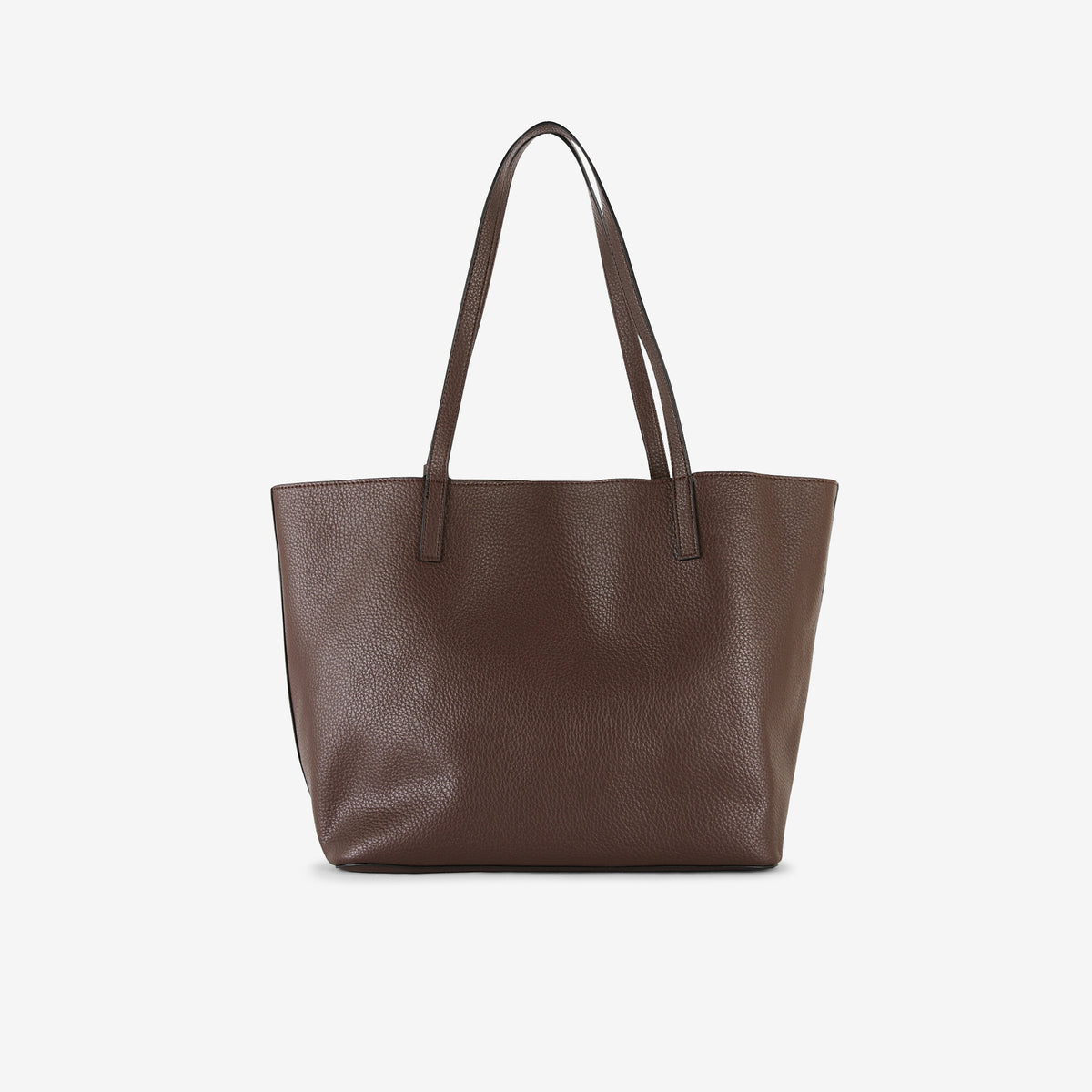 Sac cabas bi-matière marron réversible