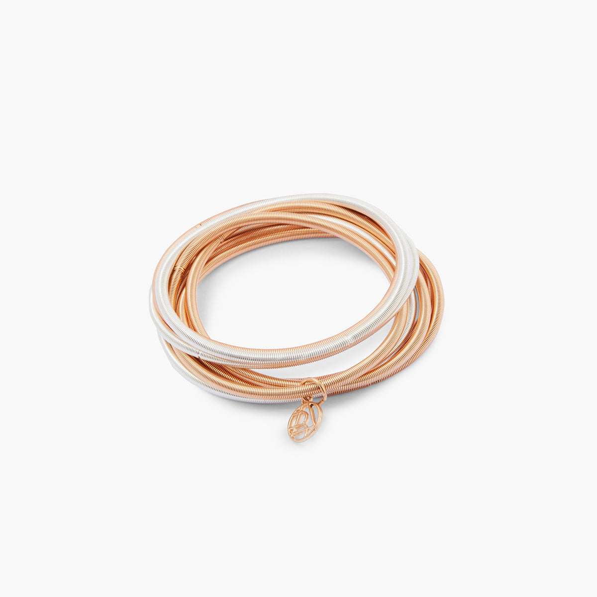 Set de 8 bracelets ressorts dorés et argentés