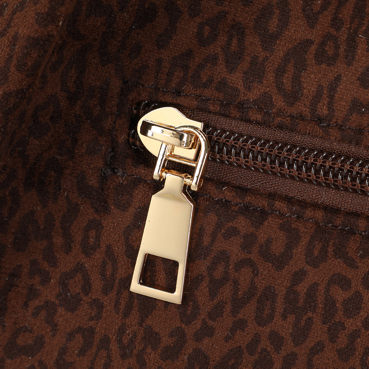Grand sac cabas en suédine léopard