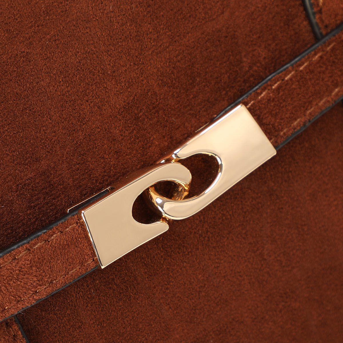 Sac porté épaule texturé marron