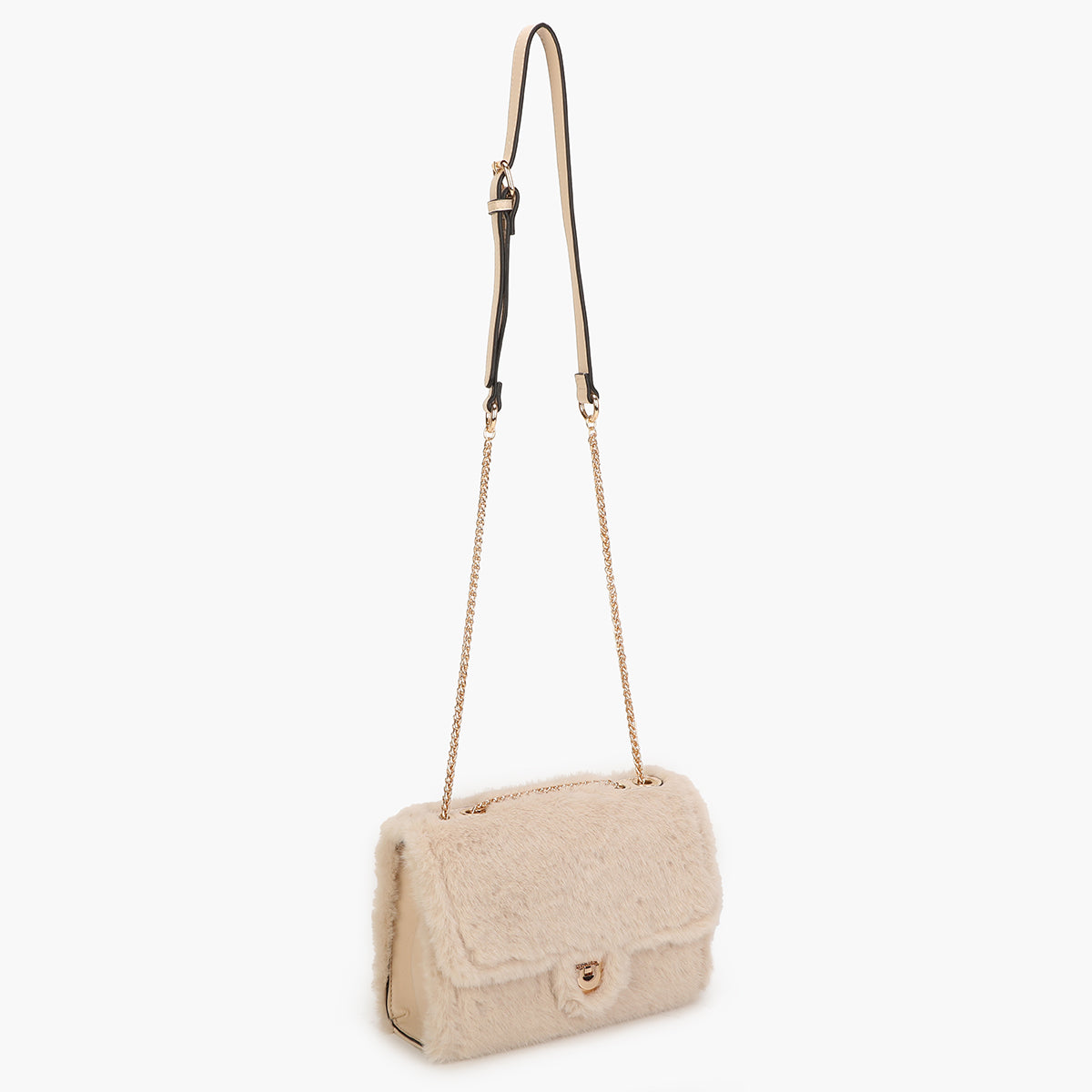 Sac à bandoulière texturé écru