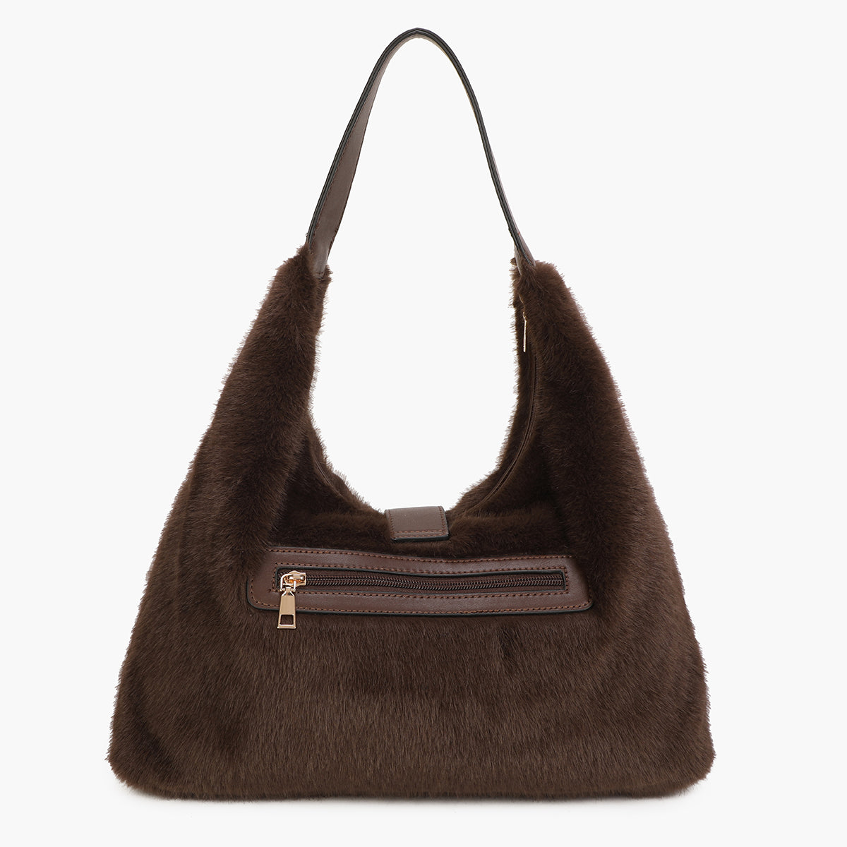 Sac hobo texturé marron