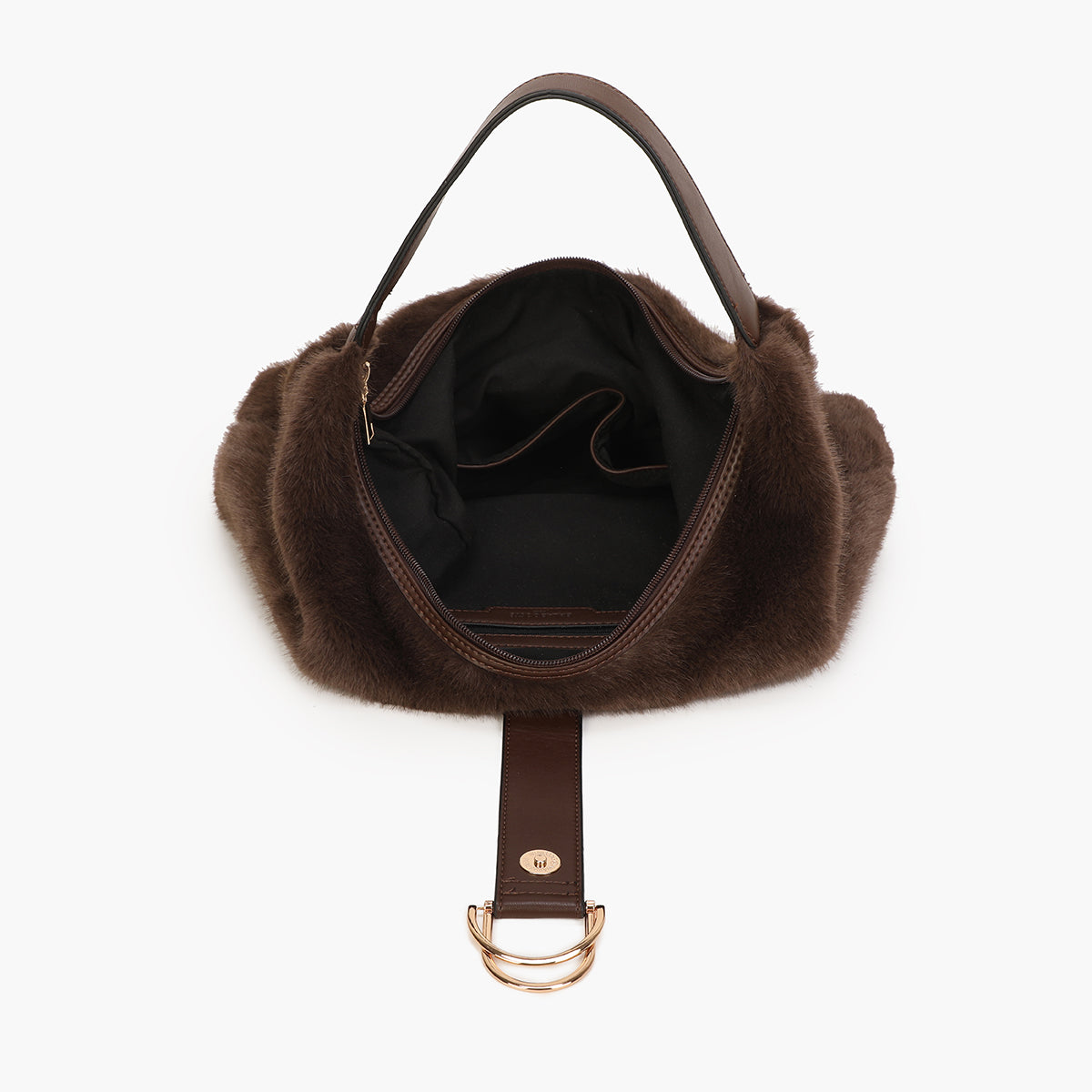 Sac hobo texturé marron