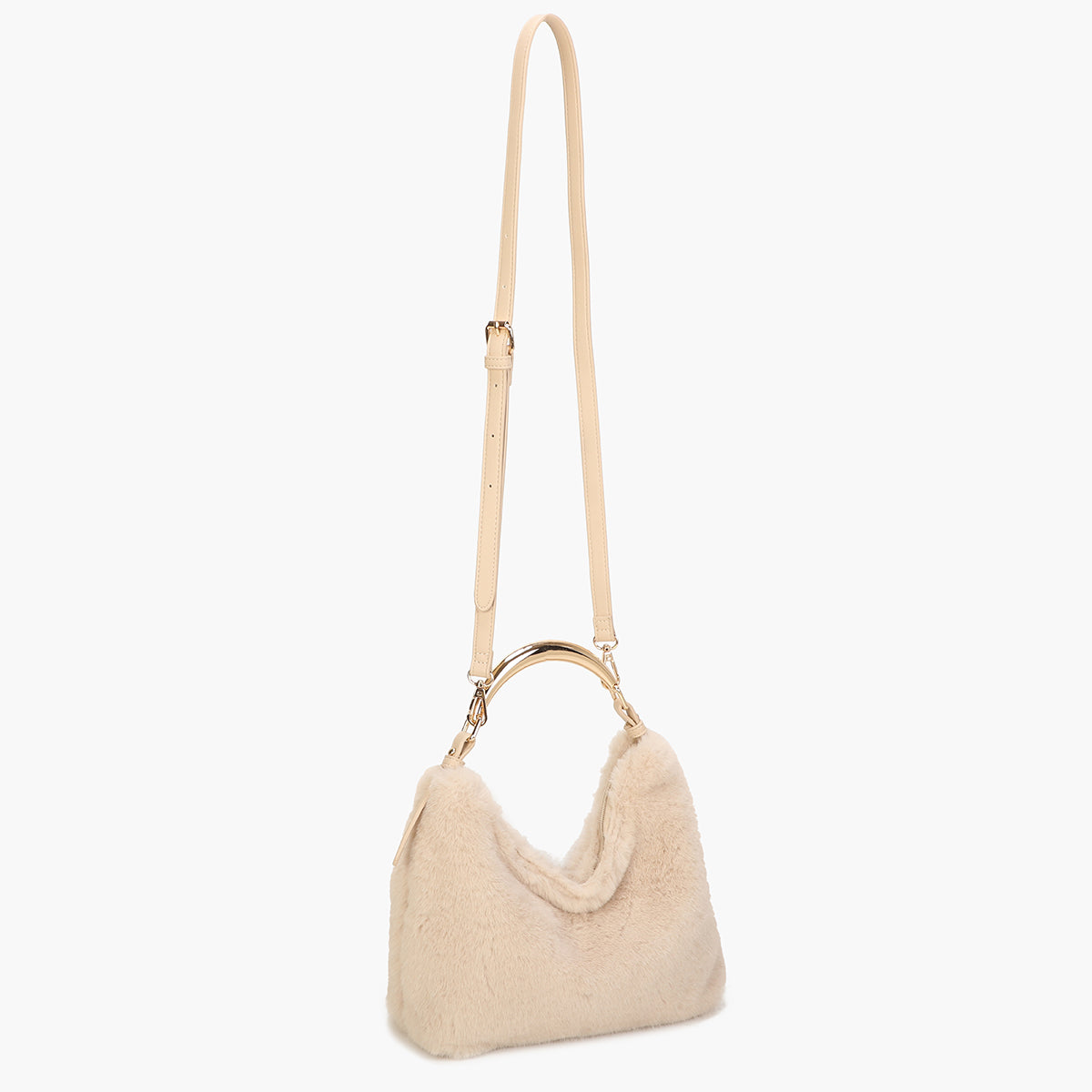 Sac hobo texturé écru