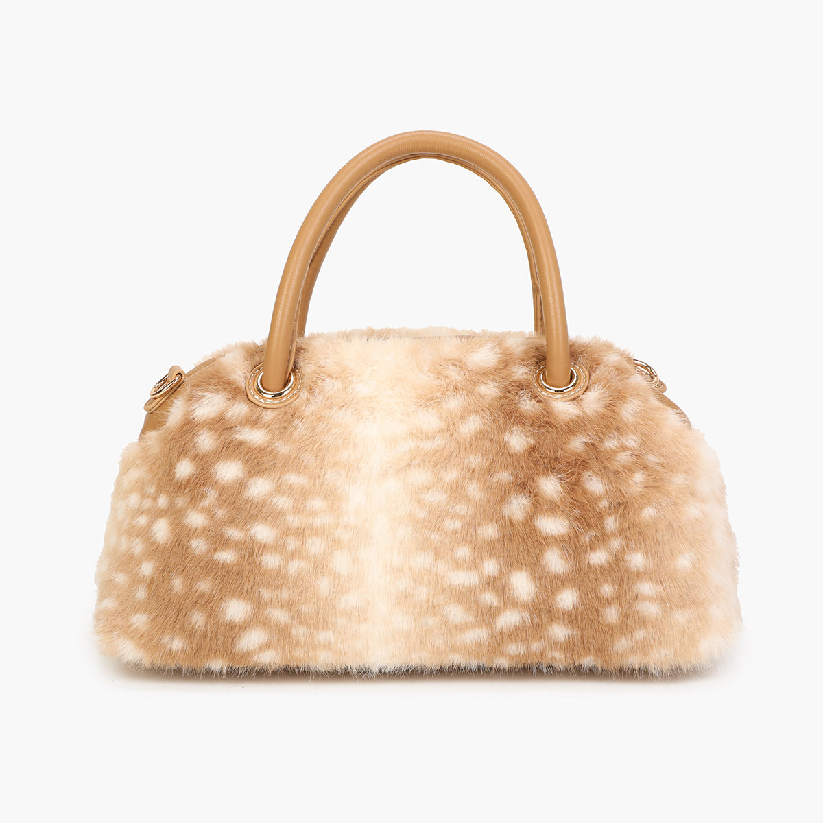 Sac à main texturé motif bambi beige