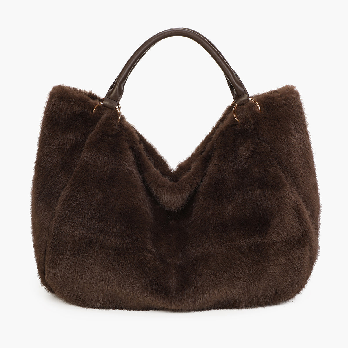 Sac hobo texturé marron