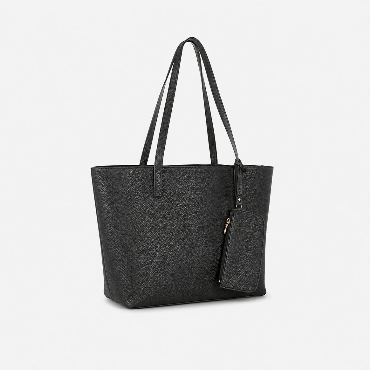 Sac cabas réversible bi matière noir
