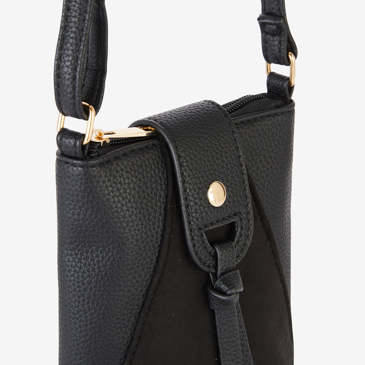 Pochette de téléphone bi matière noire