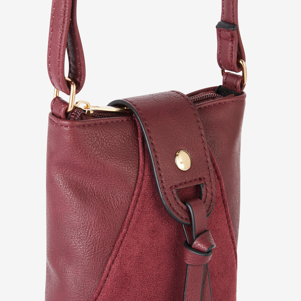 Pochette de téléphone bi matière rouge
