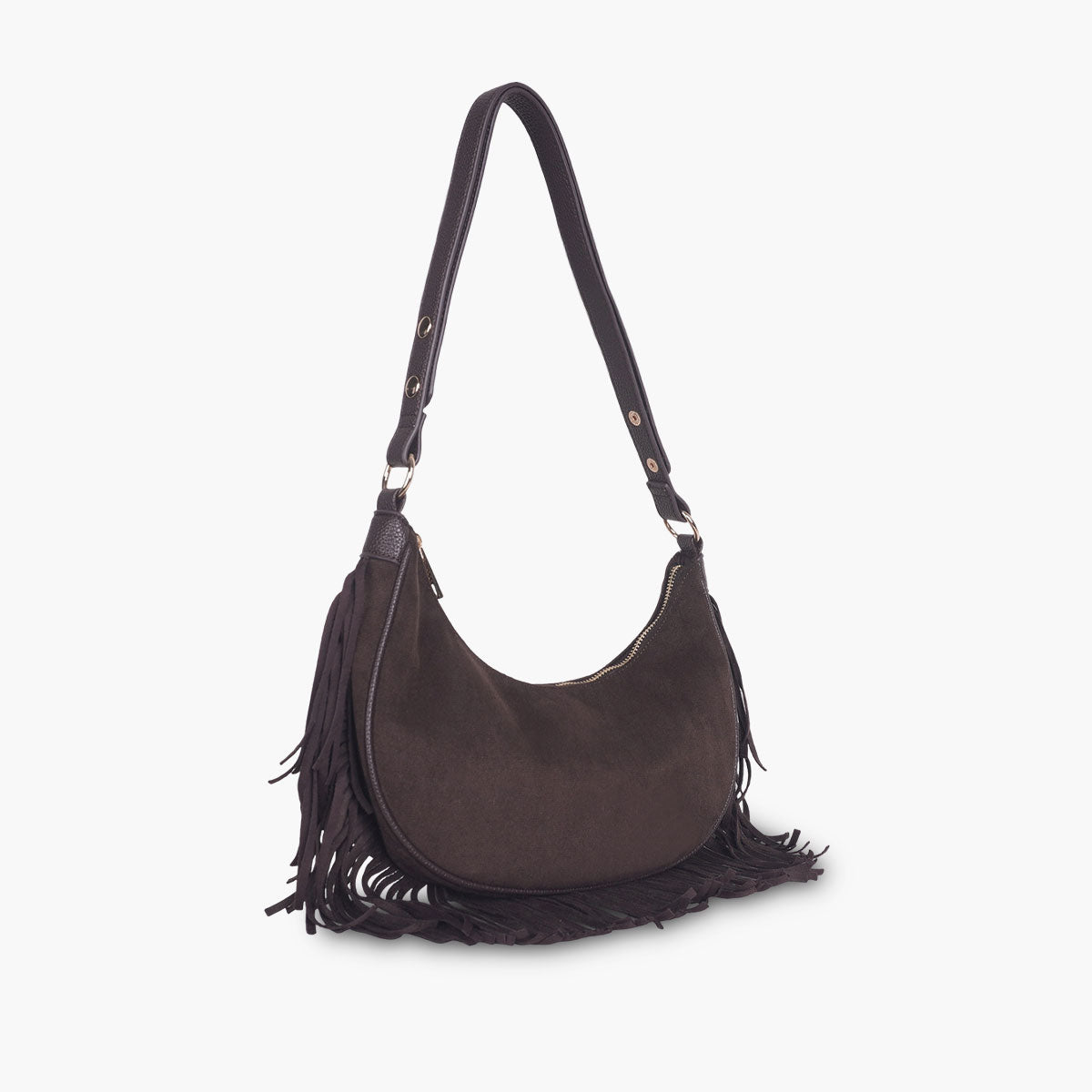 Sac à franges marron