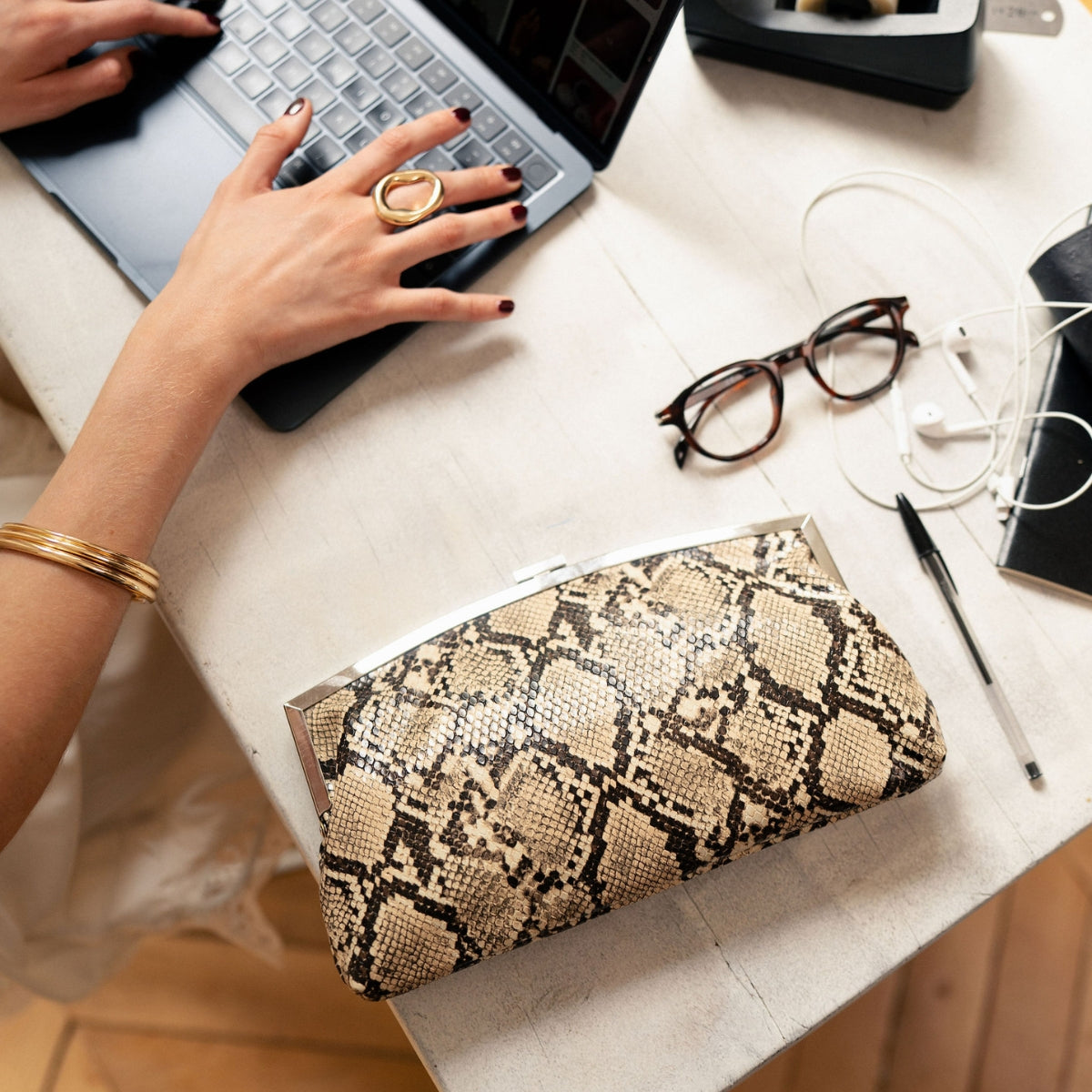 Minaudière effet python