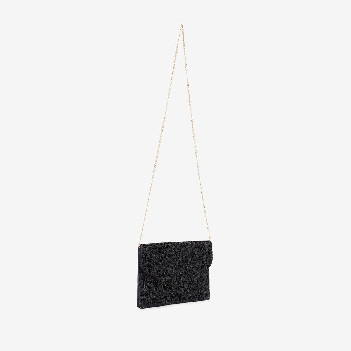 Pochette perlée noir