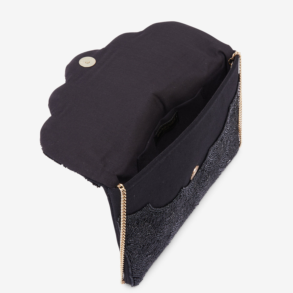 Pochette perlée noir