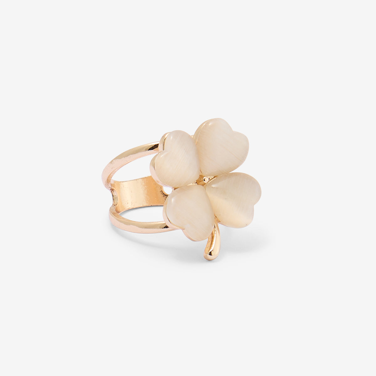 Bague de foulard trèfle
