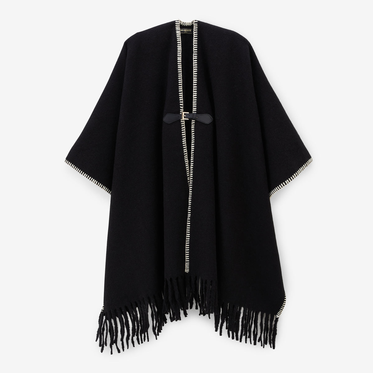 Poncho uni noir