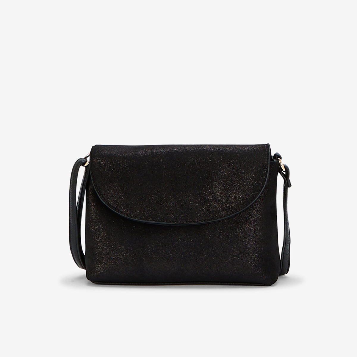 Sac à bandoulière noir texturé