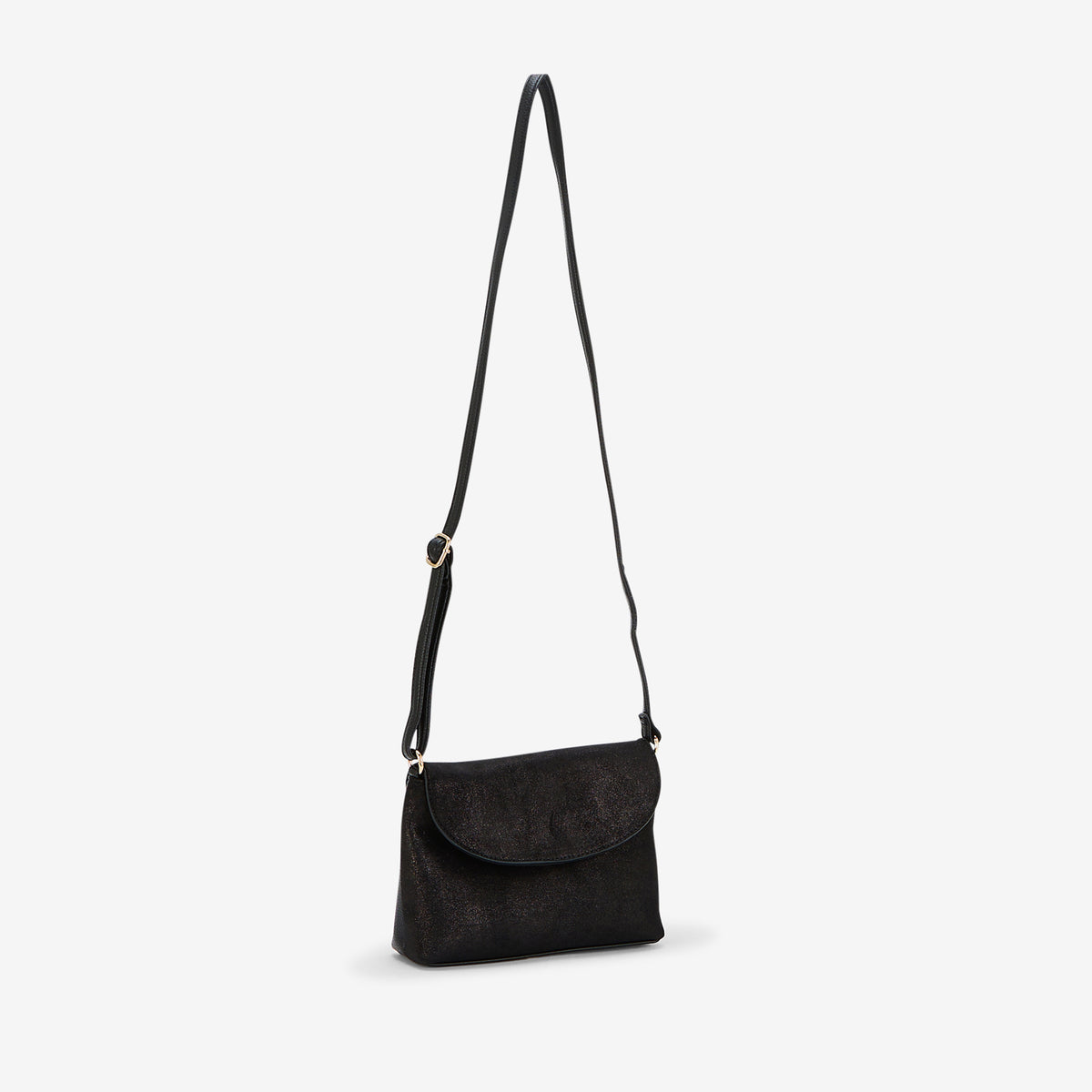 Sac à bandoulière noir texturé