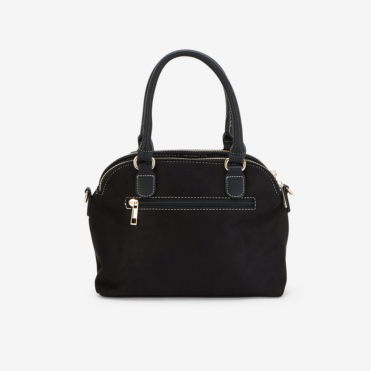 Sac porté main noir texturé