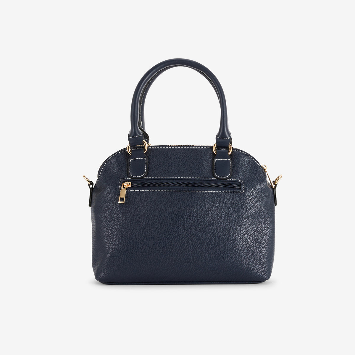 Petit sac porté main bleu avec grigri de perles
