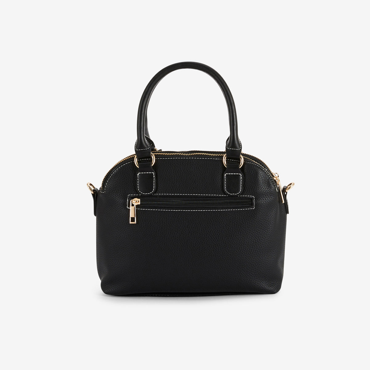 Petit sac porté main noir avec grigri de perles
