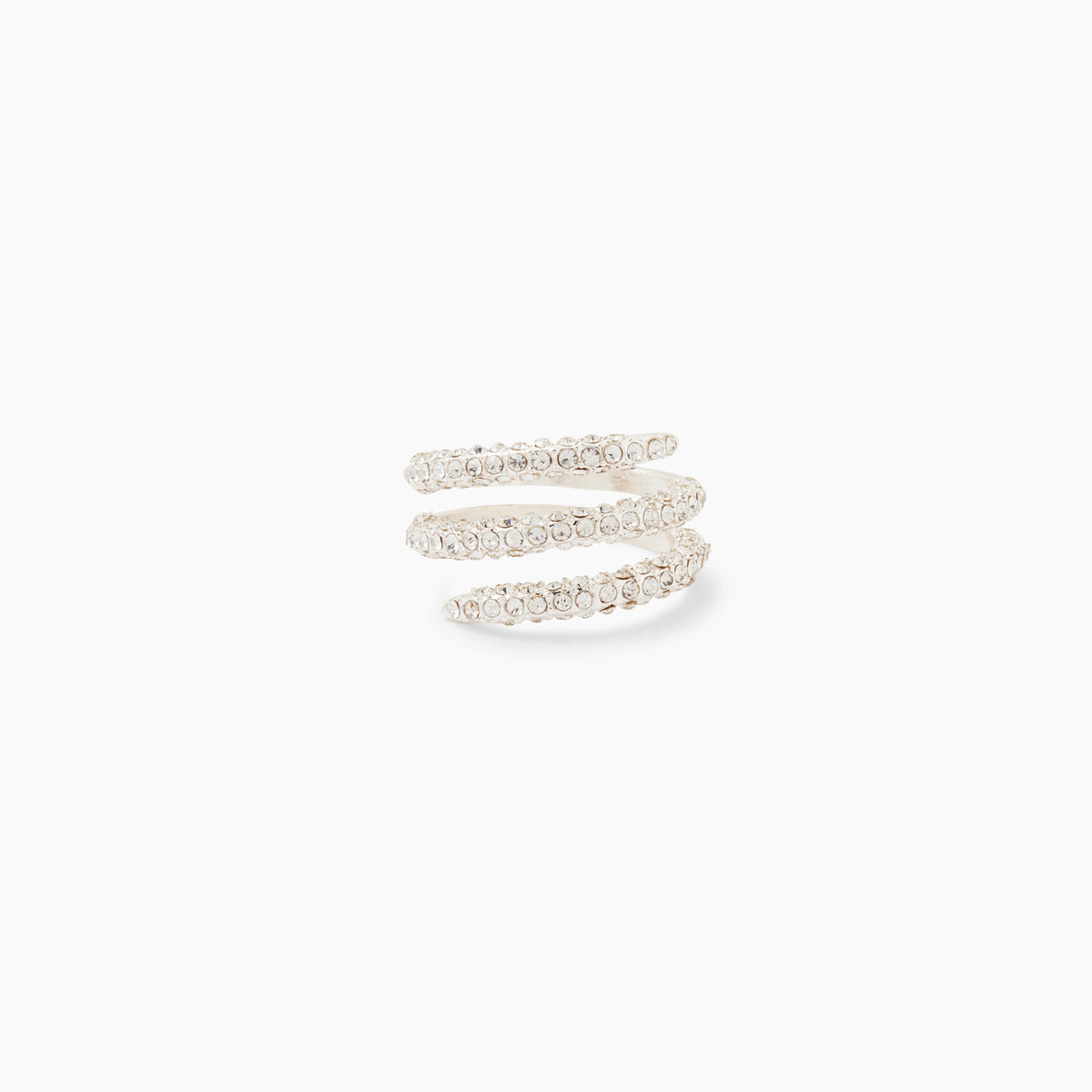 Bague enroulée strassée