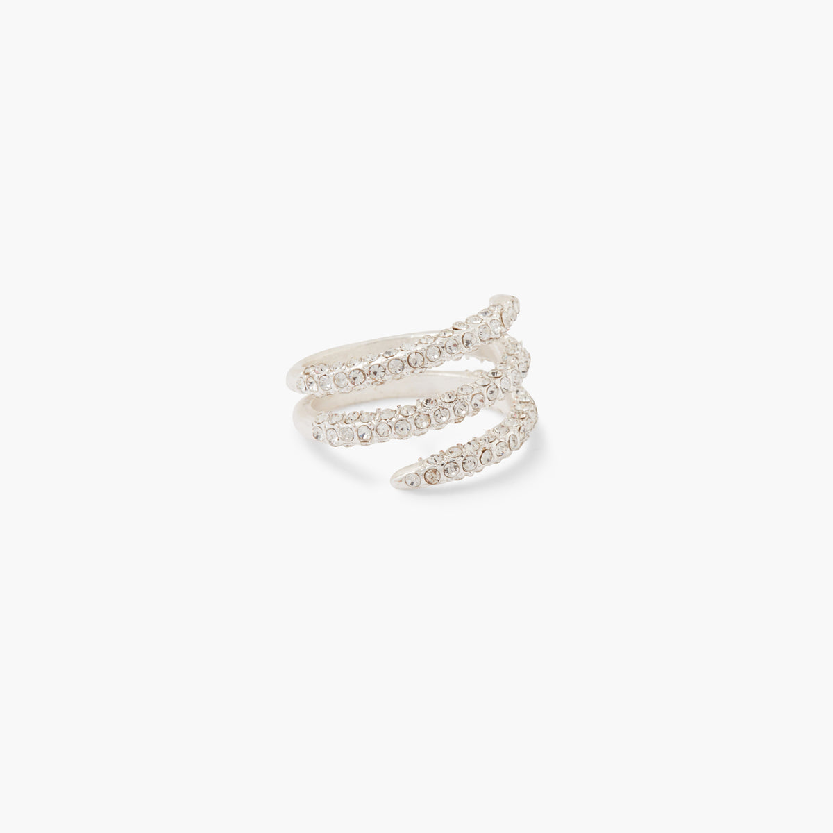 Bague enroulée strassée