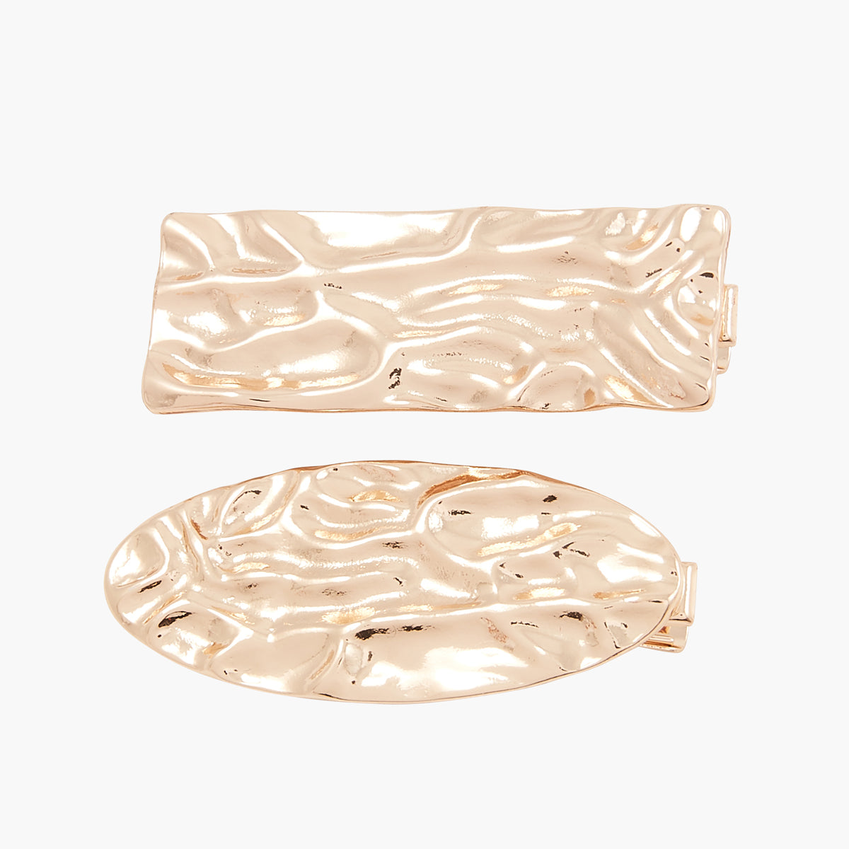 Set de 2 barrettes dorées