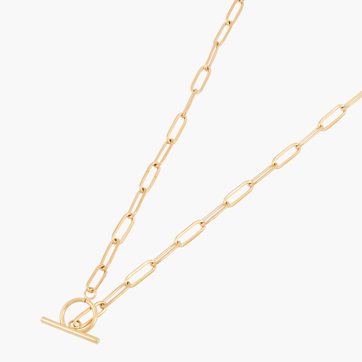 Collier chaine maillons larges Acier Inoxydable doré