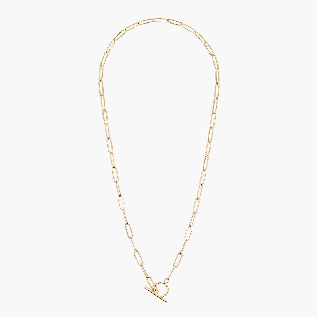 Collier chaine maillons larges Acier Inoxydable doré