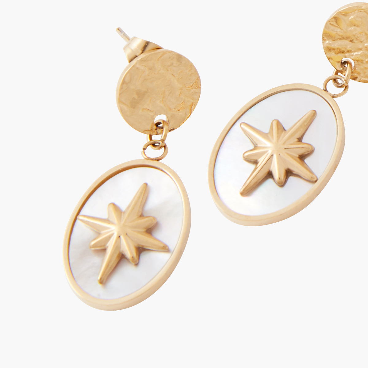 Boucles d'oreilles Acier Inoxydable et nacre