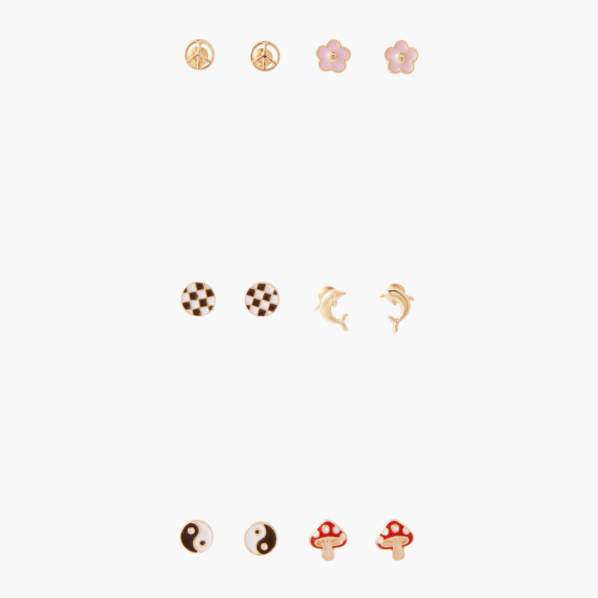 Set de 6 puces d'oreilles fantaisie