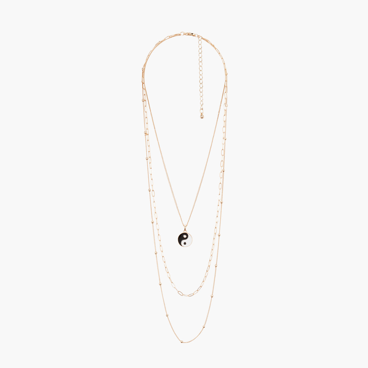 Collier 3 rangs yin yang Wonderland