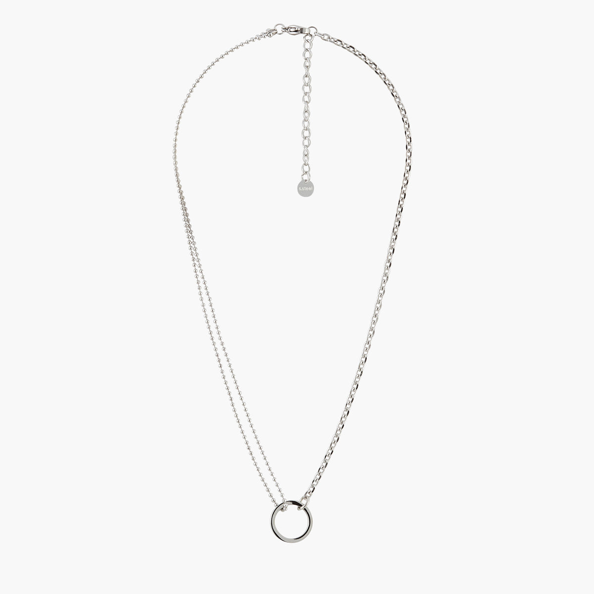 Collier avec anneau Acier Inoxydable argenté