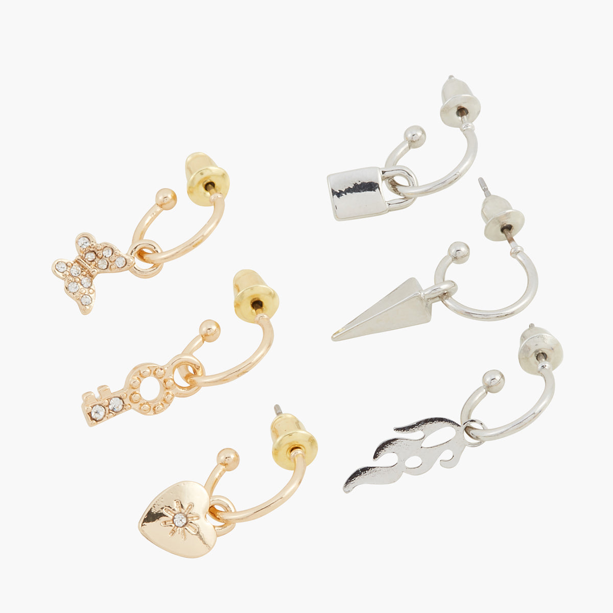 Set de 6 mini-créoles single Gothic Romance