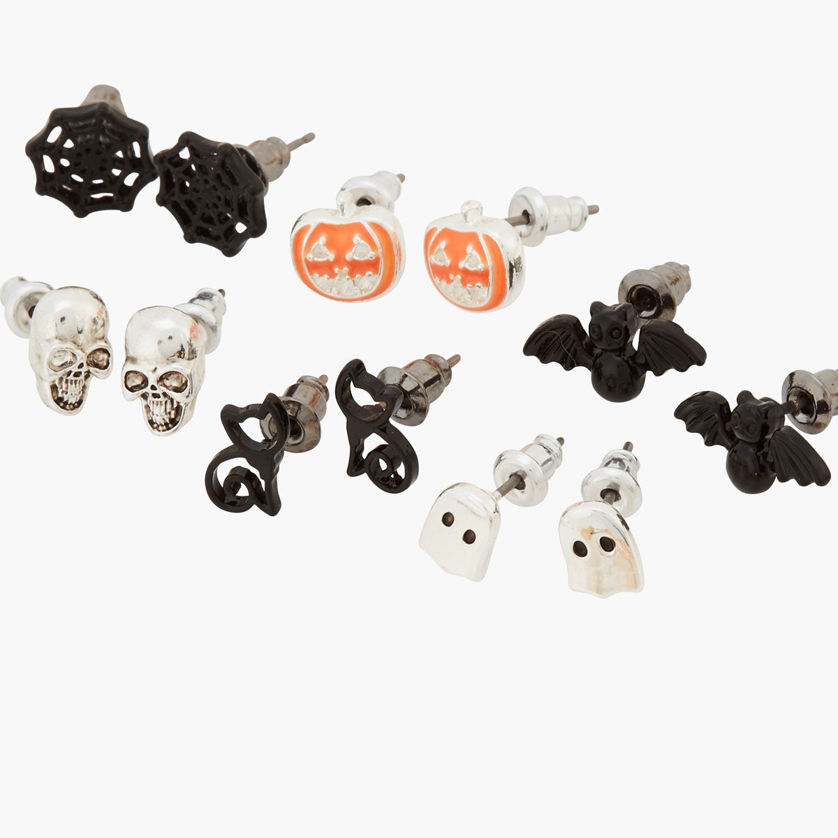 Set de 6 paires de puces d'oreilles Halloween