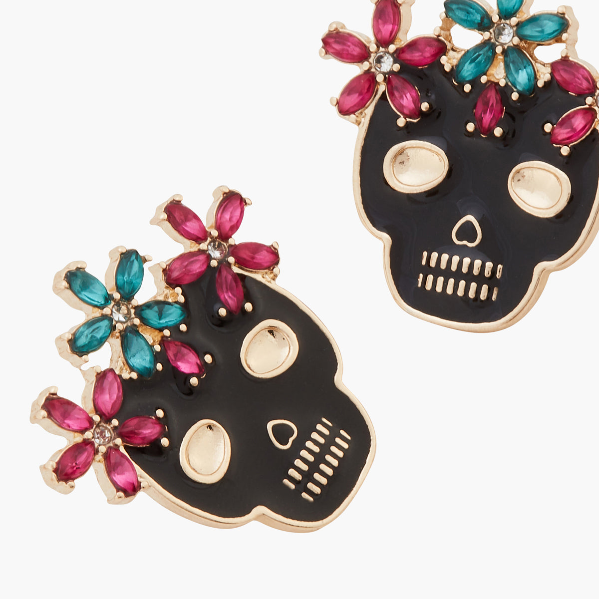Boucles d'oreilles tête de Calavera Halloween