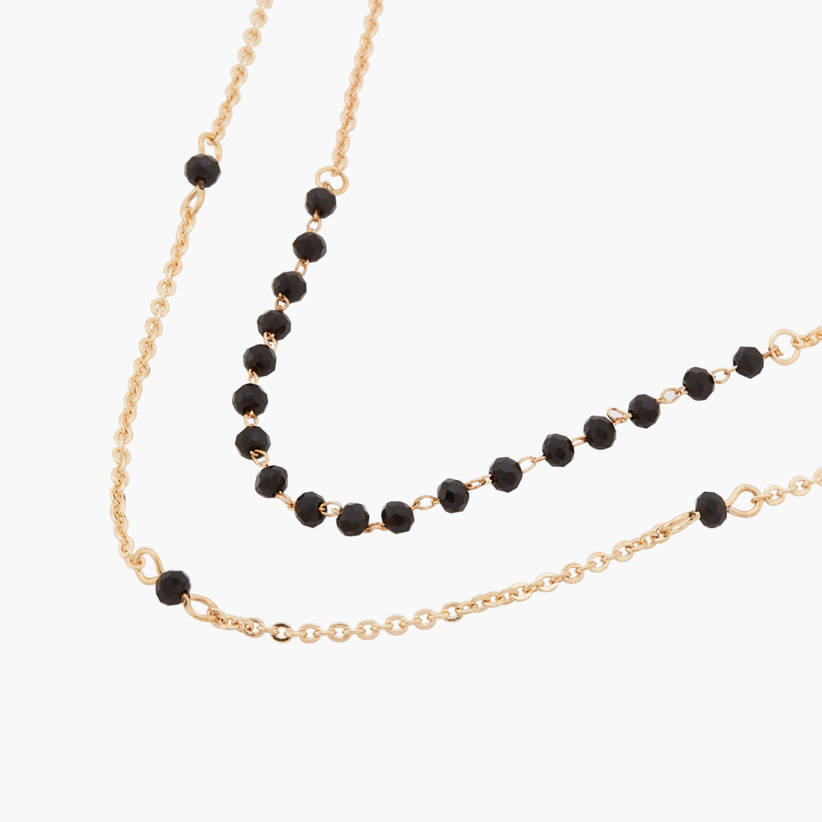 Collier 2 rangs perles facettées Manhattan