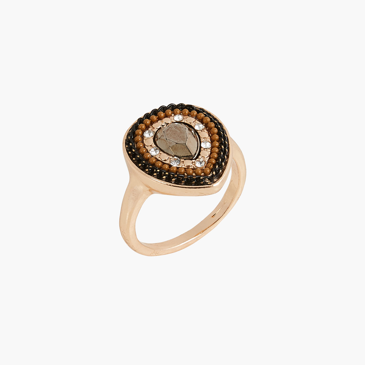 Bague goutte à strass Chocolate