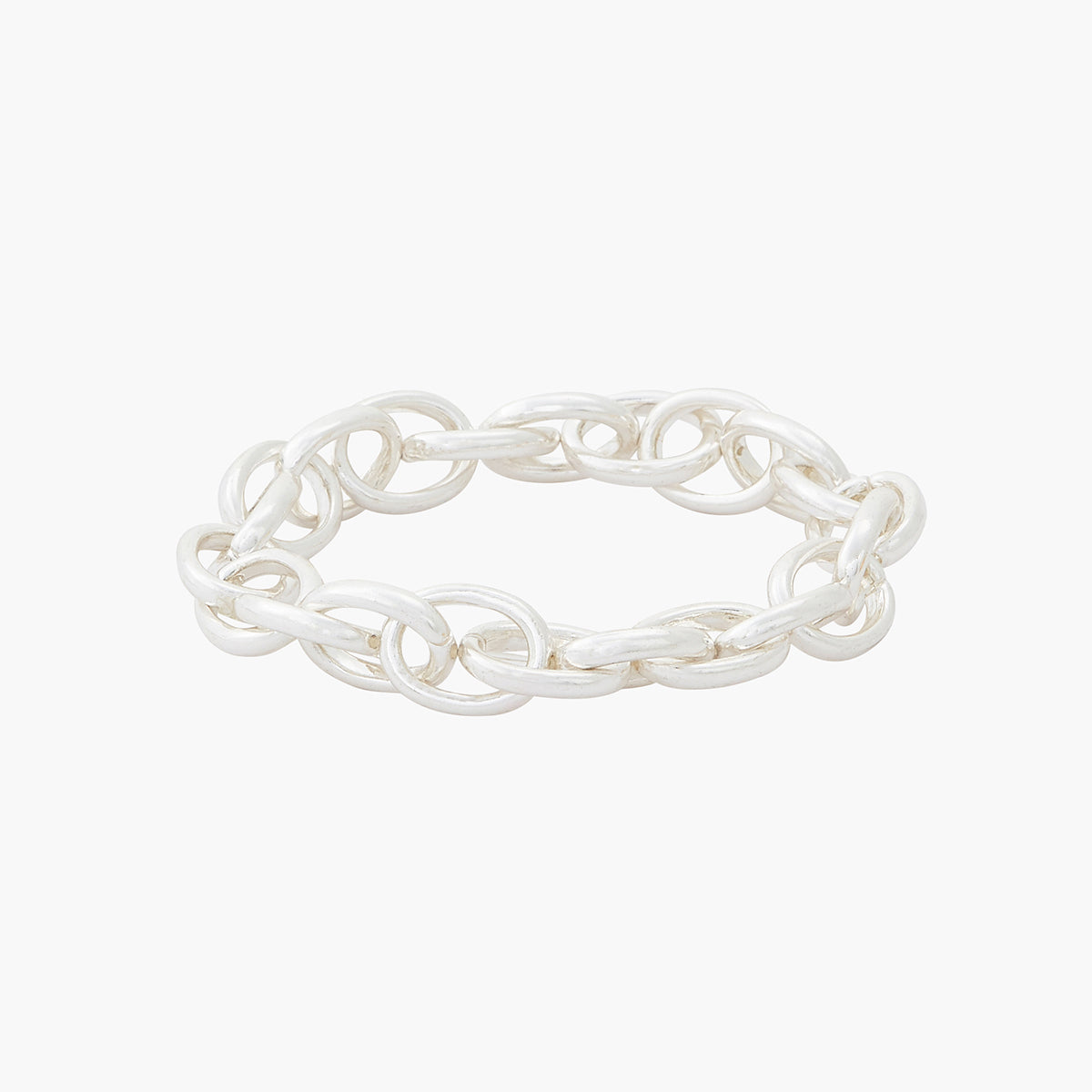 Bracelet à maillons argentés